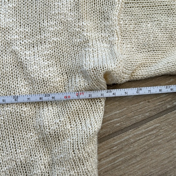 Ellison Woman’s Black Cream Fringe Knit Cardigan Geometric One Size - Picture 11 of 13